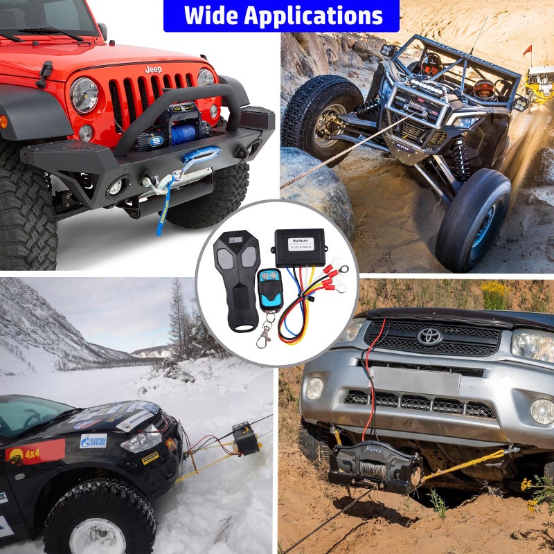 Riyitauto Wireless Winch Remote Control Kit for Car Truck Jeep ATV SUV 12V Handset Switch Recovery Wireless Waterproof Wireless Remote for Winch - Image 3